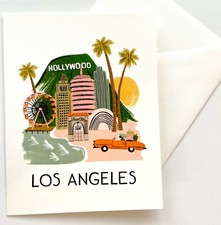 RIFLE PAPER CO. Greeting Card  Envelope - LOS ANGELES Illustration Blank A2