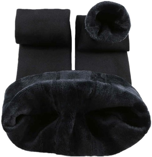 Polar Extreme Women's Thermal Sherpa Leggings Insulated Black Fleece Lined - Picture 2 of 9