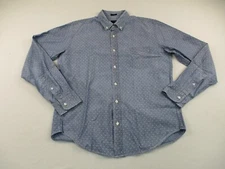 J Crew Shirt Mens Medium Blue Button Down Long Sleeve Preppy Slim