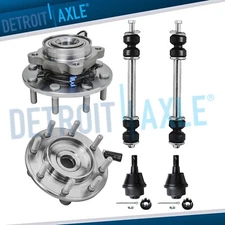 6pc Front Wheel Bearing Hub Kit for 2007 2008 2009 2010 Silverado Sierra 3500 HD