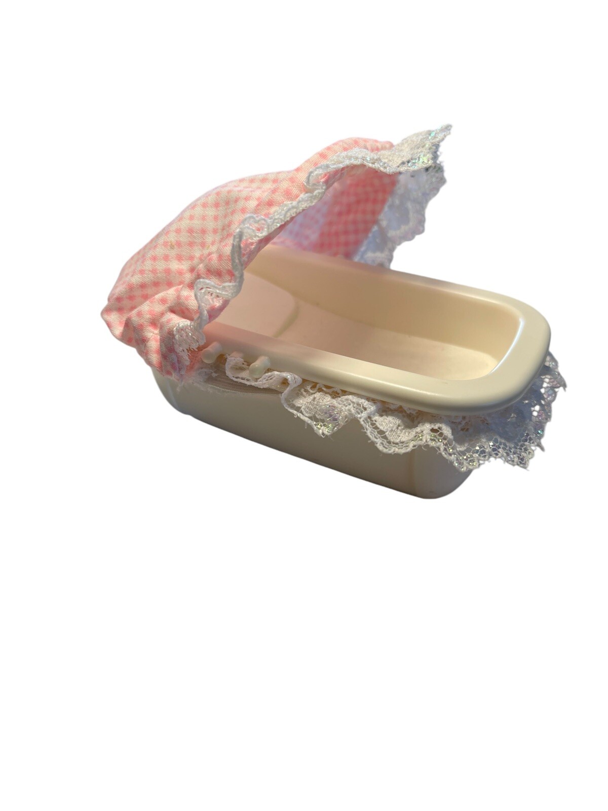 BARBIE BABY CARRIER Vintage Bassinet 1998 Mattel White/Pink-image