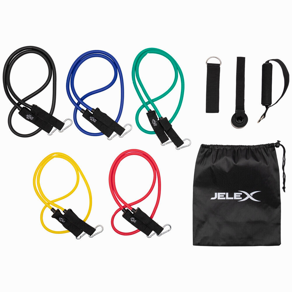 JELEX Fit Set Unisex Sport Fitness Trainings Resistance Widerstandsbänder neu