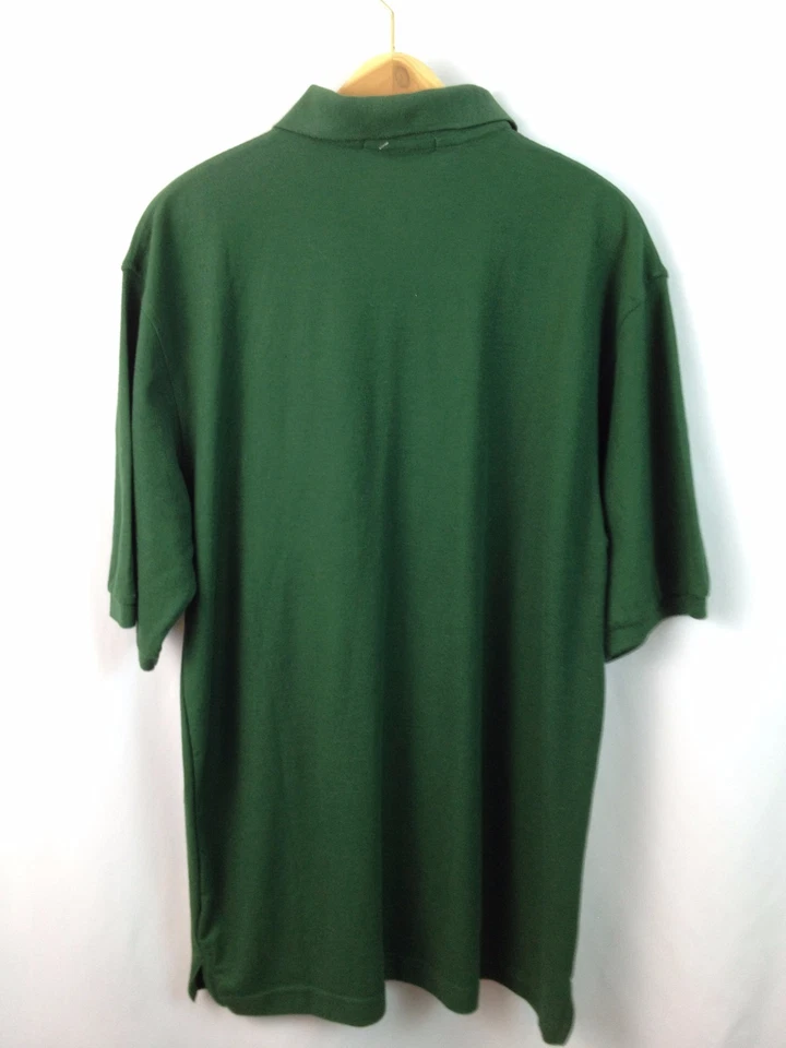FeatherLite Polo Shirt Large Silky Soft Knits Forest Green Poly/Cotton S/S NWT - Image 4 of 4
