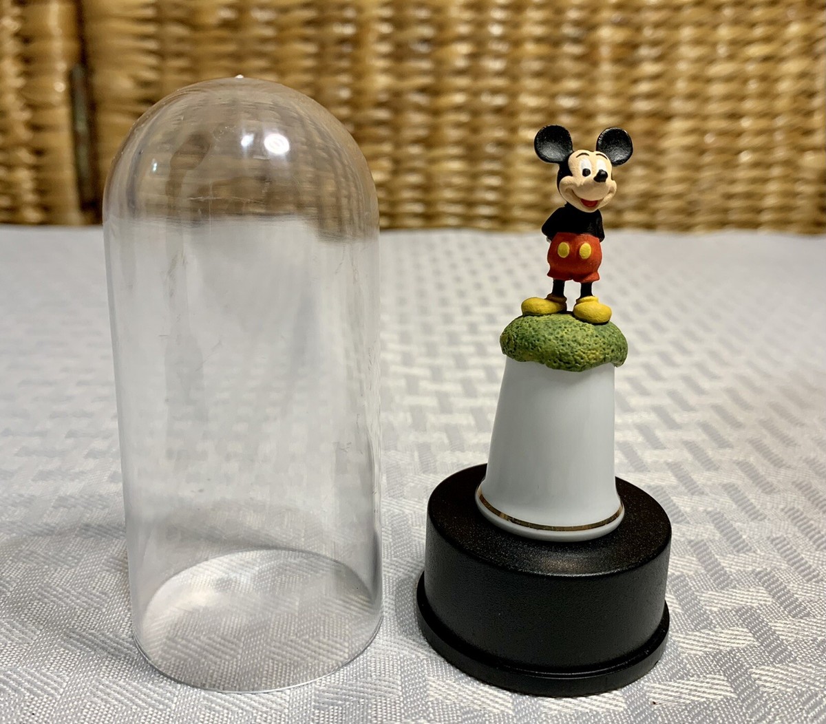 Vintage Disney Sterling Classics Mickey Mouse Porcelain Thimble