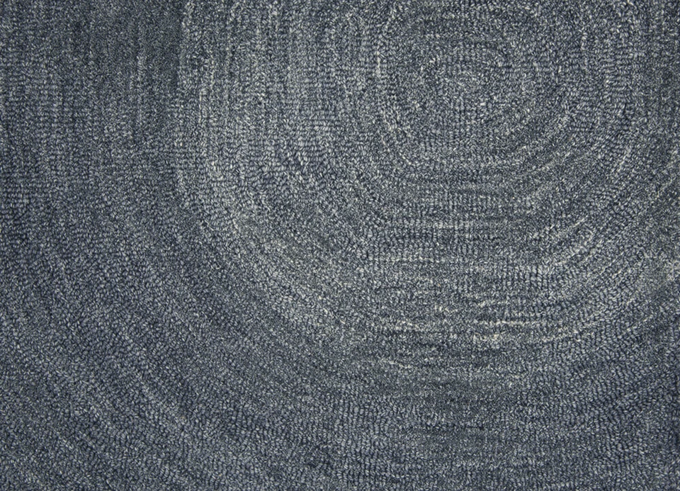 Rizzy Rugs Gray Circles Single Color Rounds Contemporary Area Rug Solid BR801A - Image 3 of 4