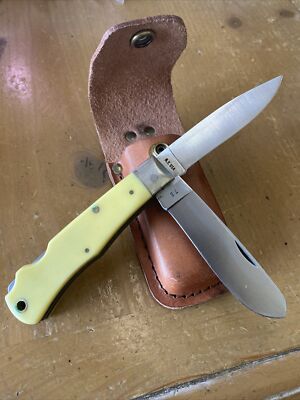 VINTAGE/RARE Camillus 716 Yello Jaket Double Lock Trapper
