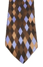 Ted Baker London Men’s Neck Tie Multicolored Diamond 100% Silk Made In USA