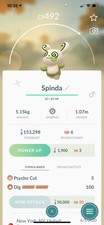 Shiny Spinda 1,2,5,8 Pokemon Go Registered