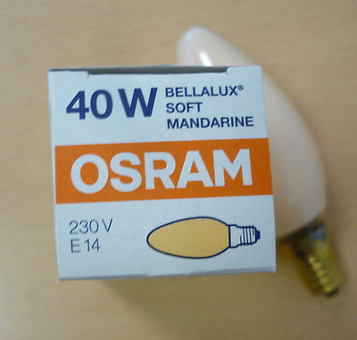 Bombilla OSRAM BELLALUX KERZE CITR 40W – Luz Suave Limón, Casquillo E14, Regulable, Hecha En Francia (Vela, 365 Lúmenes)