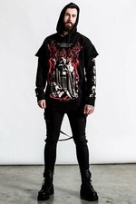 Killstar Magick 2-Layer Magic Pentagram Gothic Punk Occult Hooded Top KSRA004342