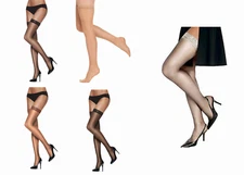 Hanes Women's Silk Reflections Silky Sheer Thigh Highs 720 AB, CD, EF