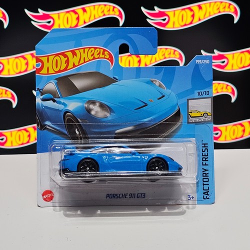 Hot Wheels Porsche 911 GT3 in Blue - Facotry Fresh