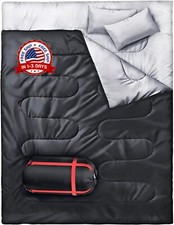 Saco de Dormir Impermeable Para 2 Personas con 2 Almohadas Saco de Dormir Doble