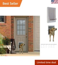 Designer Series Plastic Pet Door with Telescoping Frame, Medium, 7" x 11.25" ...
