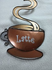 Set of 3 Vtg.Steaming Coffee Cup Mug Latte Java Mocha Metal Wall Art Home Decor