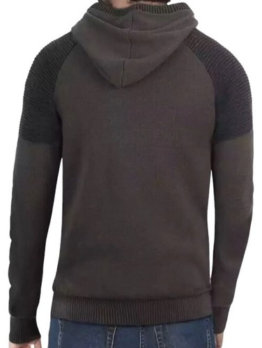 XRAY Men Pullover NEW Grn/Blk Sweater Plus Size 2XL Black Long Sleeve Hooded NWT - Picture 5 of 6