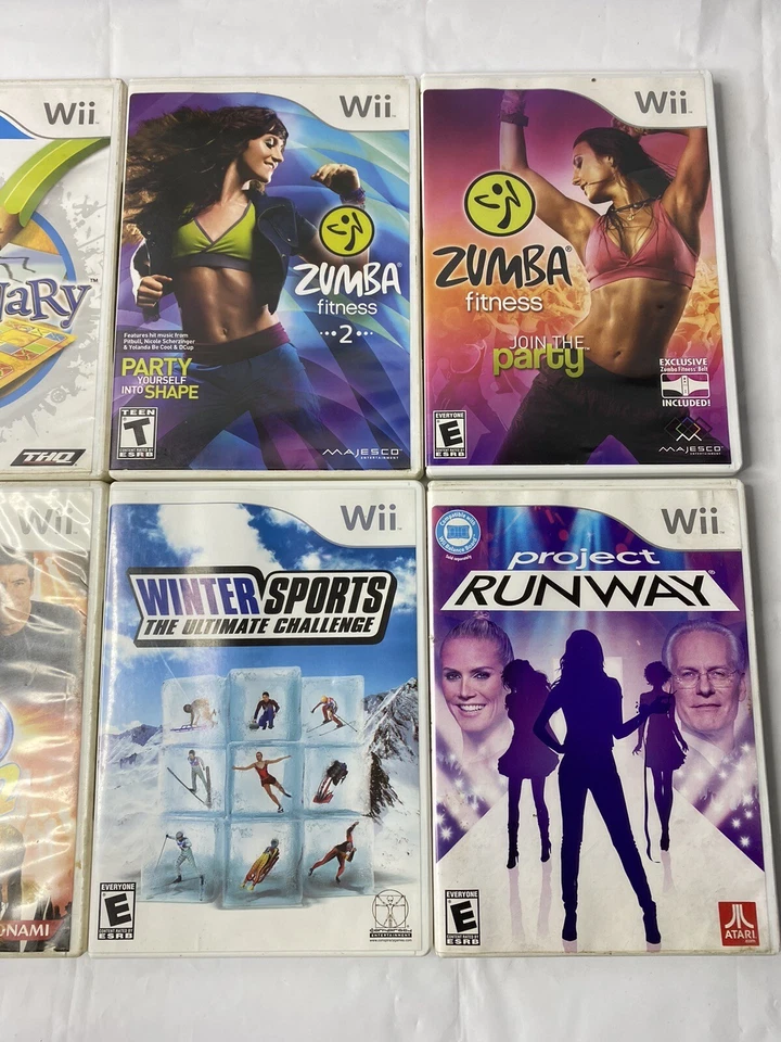 Wii Games Lot of 8 W/ Winter Sports Just Dance 4 U-Draw Pictionary Zumba Tested - Image 4 of 4