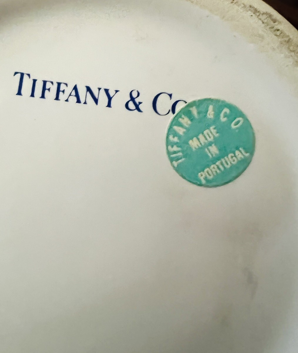 Vintage Tiffany & Co porcelain Vase Multicolored Hand Painted