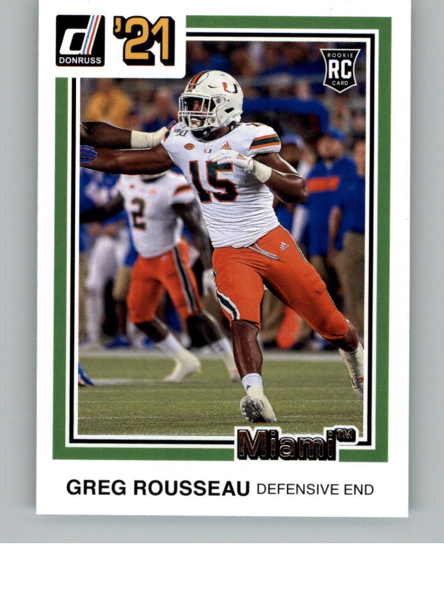2021 Panini Chronicles Draft Picks Greg Rousseau 26 Donruss Retro