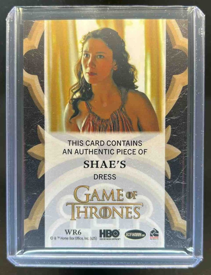 2025 Rittenhouse Game of Thrones: Shae Women Realm Relics Dress #WR06 | eBay