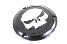 Cubierta Derby Calavera 3 Agujeros Negra para Harley-Davidson