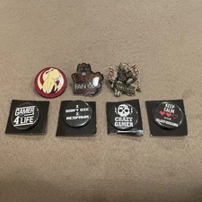 Miscellaneous Gamer/Fan Expo Buttons Pins LOT of 7