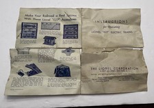 LIONEL "027" ELECTRIC TRAINS INSTRUCTIONS