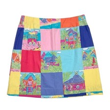 Lilly Pulitzer Vintage Patchwork Mini Skirt Size 10