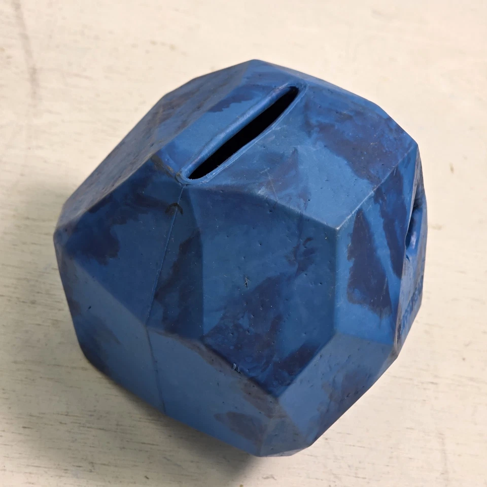 Ruffwear Large 5" Dog Treat Play Toy Gnawt-a-Rock Blue Heavy Rubber Fetch VG - Image 3 of 4