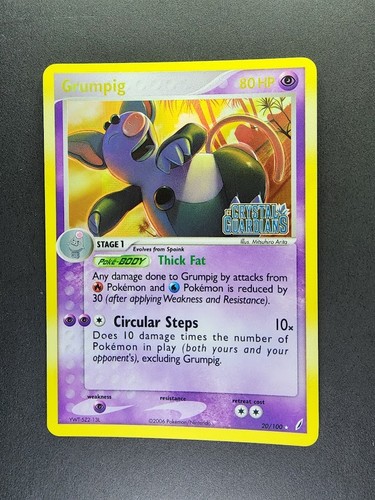 Grumpig Rev. Holo 20/100 ex Crystal Guardians 2006 Stamped Pokemon TCG NM