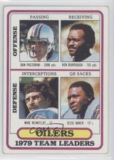 1980 Topps Team Leaders Dan Pastorini Ken Burrough Jesse Baker #432 1v0