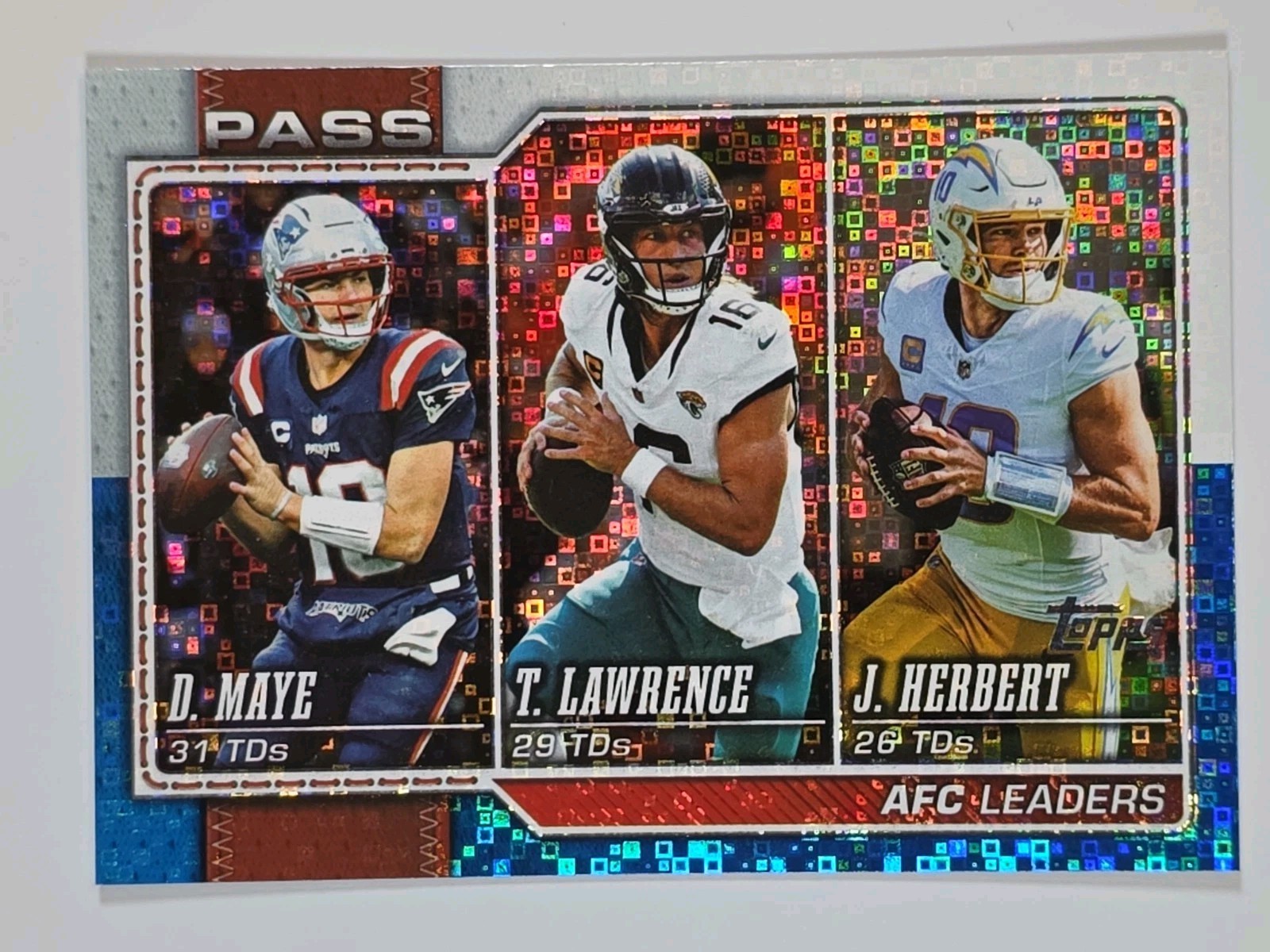 2026 Topps Flagship AFC TD Leaders Blue & White Disco Walmart Exclusive #282