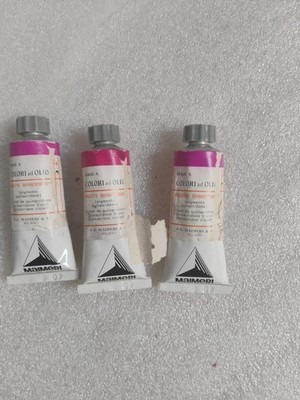 3 RÖHRCHEN 30 ML EXTRA FEINE ÖLFARBEN MAIMERI SERIE VIOLETT QUINACRIDON