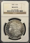 1881-S MORGAN DOLLAR NGC MS65 PL