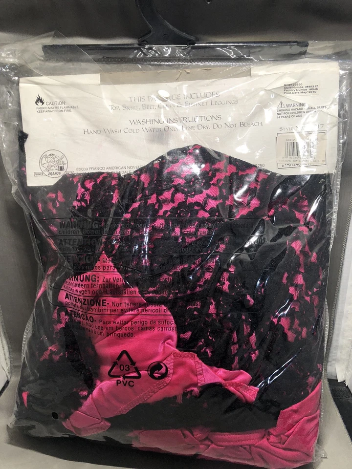 Nuevo Disfraz Niña Fiesta Años 80 Por Franco Disfraz Cultura - Talla Grande 12-14 Foto 4 de 4