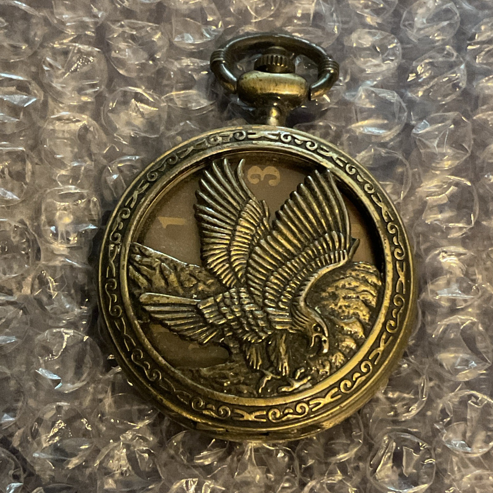 Unbranded Bronze Colored Eagle Designed Pocket Wa… - image 2