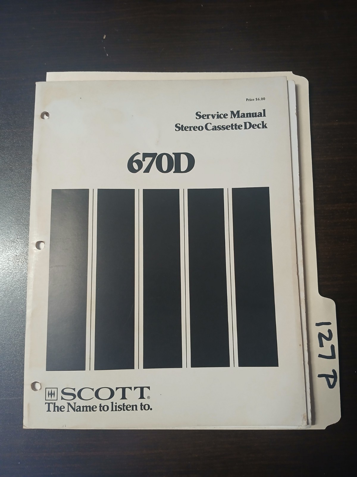 Scott 670D Service Manual Original Repair Book Stereo Cassette Deck