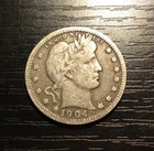 1904-O Barber Silver Quarter, F. Some Letters of LIBERTY! D4