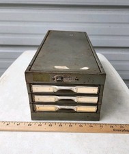 Vintage Victor Green Flat File Cabinet Drawer Industrial Secret Top Compartment 