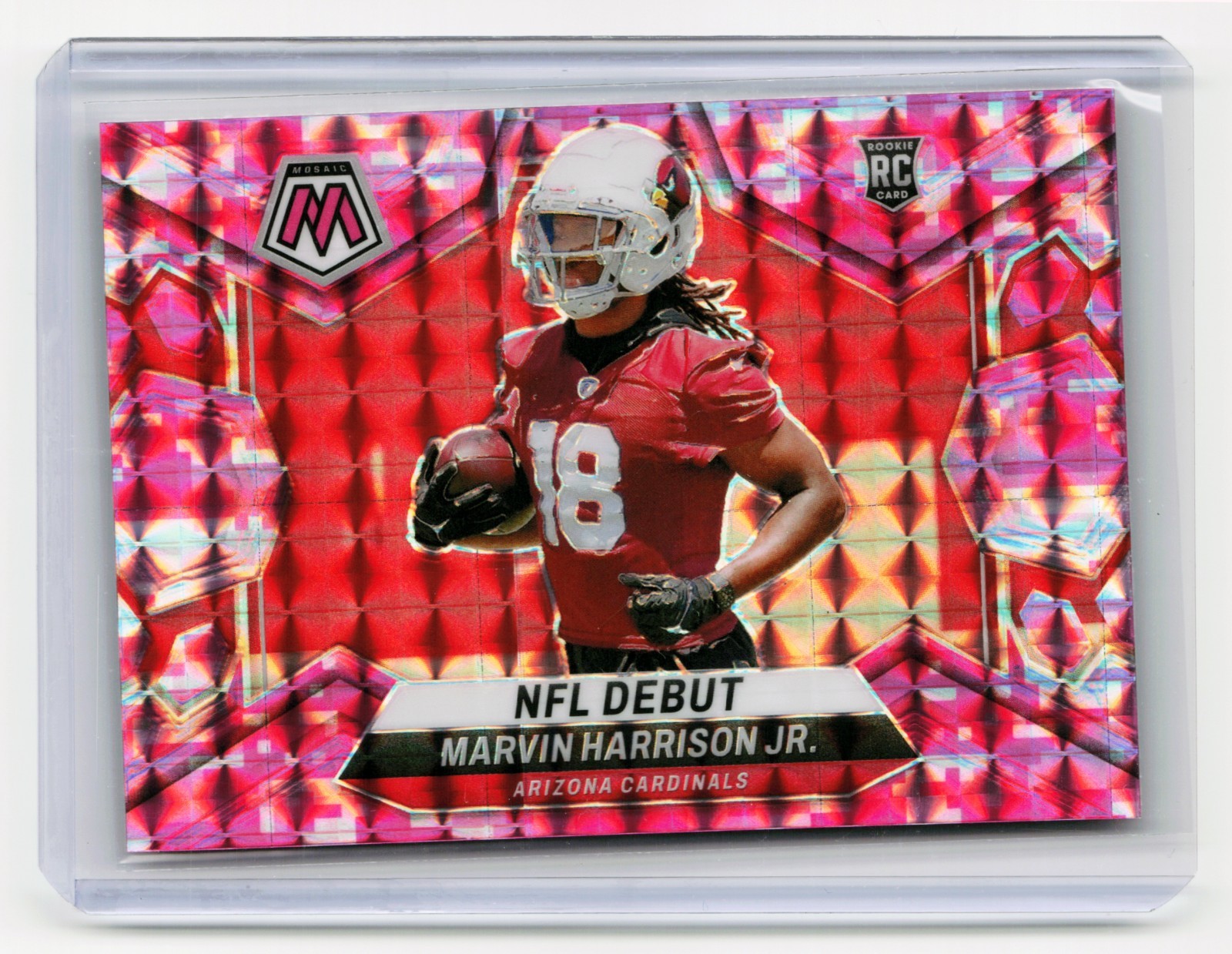 2024 Mosaic NFL Debut Marvin Harrison Jr. Camo Pink Mosaic Rookie