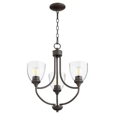Quorum International 6059-3-2 Enclave 3 Light 19"W Chandelier - Bronze