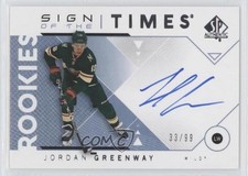 2018-19 SP Authentic Sign of the Times Rookies 33/99 Jordan Greenway Auto 8tn