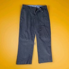 Dress Pants Vintage Gap Mens Gray Flat Front Straight Leg 30x31 Cotton Blend