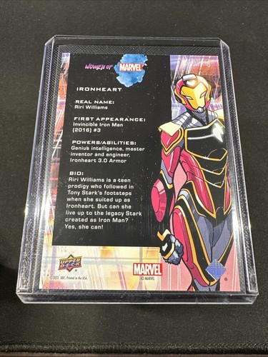 Ironheart 2024 Upper Deck Women of Marvel Green Light FX Parallel SP #d 79/99 - Picture 2 of 2