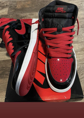 Nike Air Jordan 1 High Top patent bred 9.5 men s