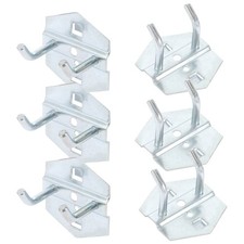  6 Pcs Peg Board Accessory Garage Hooks Hanging Tools for Pegboard