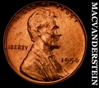1954 Lincoln Wheat Cent - Red Ch Gem Brilliant Unc  Semi-key  No Reserve  #K858