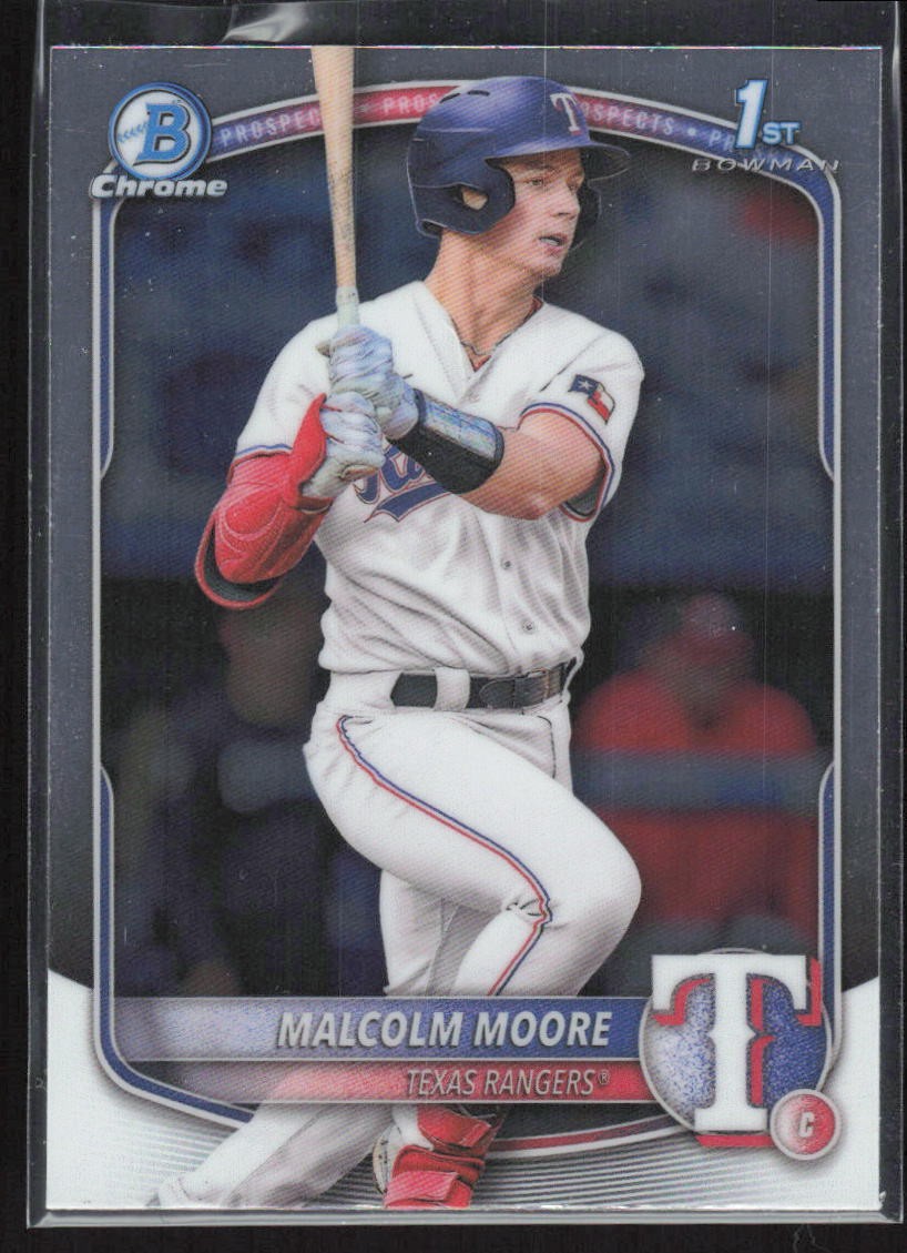 2025 Bowman #BCP-129 Malcolm Moore Chrome Prospects Texas Rangers 1st
