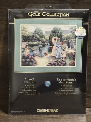 Dimensions Gold Collection A Stroll in the Park Counted Cross Stitch Kit #35021a