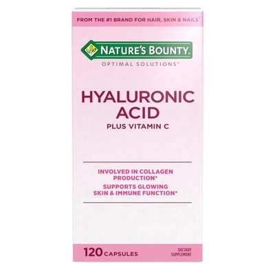 Nature's Bounty Vitamin C and Hyaluronic Acid 120 Count (Pack of 1) 